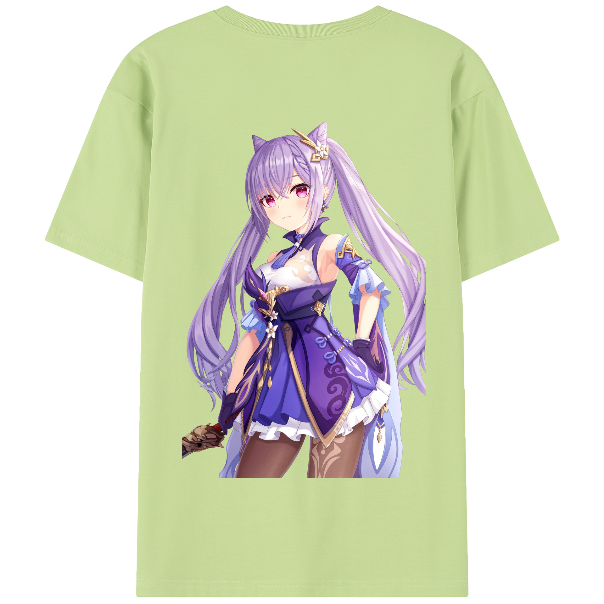 げんし神 刻晴 こくせい genshin Kokusei 綿100％半袖Tシャツ（背面プリント）